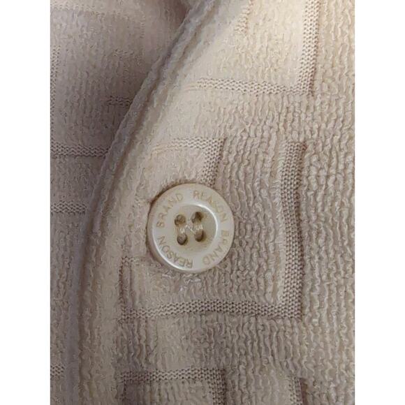 Reason NY towel short sleeve embossed khaki button down shirt M - Picture 3 of 9
